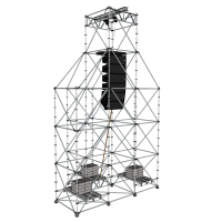 Башня под звук 10м шириной 6м (метрика) вариант 1 партизан 2 лебедки 1